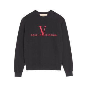 VALENTINO V Logo Sweatshirt Men NERO/ROSSO Sweaters & Cardigans